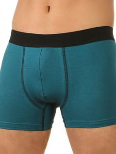 Мягкие боксеры с добавлением лайкры изумрудного цвета E5 Underwear RT13 распродажа